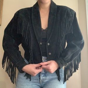 Vintage Wilson’s Leather Western Jacket Black